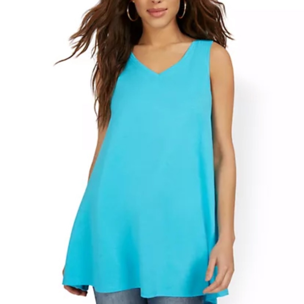 Scuba Blue V-Neck Tank Tunic